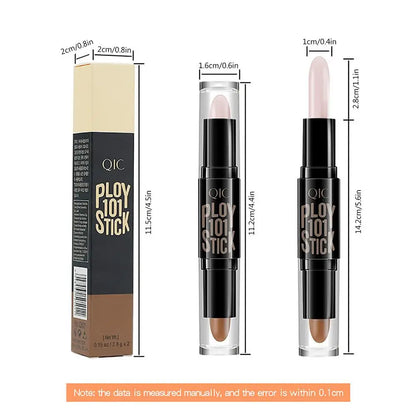Double Head Highlighter Sticks Waterproof Matte Highlighter Foundation Sculptor Highlighter Makeup Stick Shadow Concealer Pencil
