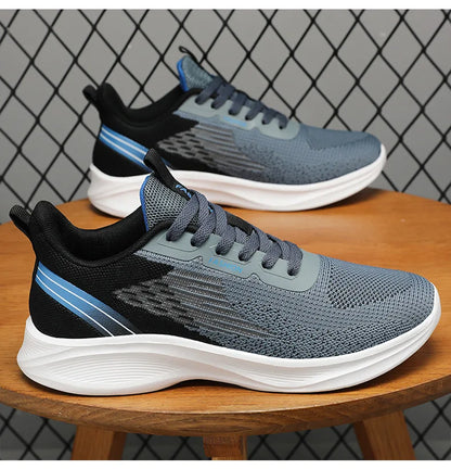 2024 Men's Shoes Spring fashion Soft sole sports single shoes flying woven Casual style men's Running shoes sneakers