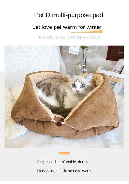 Cat Bed Warm Thickened Soft Multifunctional Pet Foldable Mat for Cats Small Dogs Indoor Kitten Bed Cat Sleeping Mat Pet Supplies