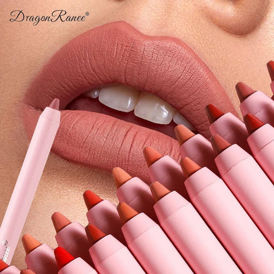 12 Colour Matte Lip Liner Pencil Carving Labial Makeup Lasting Brown Lip Liners Waterproof Lipstick Pen Lip Contouring Cosmetics