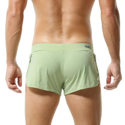 TAUWELL Men's Sleepwear Shorts Mesh Breathable Pajamas Shorts Sexy Underwear Boxer Shorts Soft Loose Lounge Home Sleep Bottoms