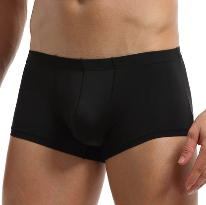 Fashion Boxers Ice Silk Man Underwear Underpants Breathable Comfortable Men's Panties Ultrathin BoxerShorts Trunks