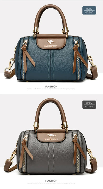 Genuine Luxury Shoulder Croosbody Bags for Women Designer Casual Tote Female Boston Quality Soft Leather Purses and Handbags Sac