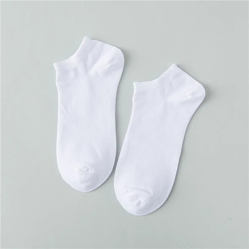 30Pairs/Lot Men's Business Polyester Cotton Socks Black Gray Casual Ankle Socks Antibacterial Soft Fabric Elastic Socks EU38-44