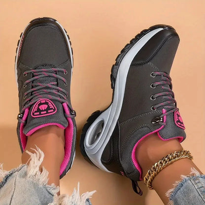 Women Platform Sneakers Casual Fashion Running Shoes For Women Comfortable Vulcanize Sport Shoes Leather Walking Climbing Shoes