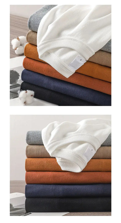 Japanese 320G Heavyweight Short Sleeve T-shirt Men's Summer Pure Cotton Thick Neckline Pure White Half Sleeve T-shirt