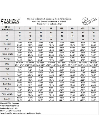 ZANZEA Retro Long Straight Pant Suit Women Solid 2PCS Pant Sets Fashion Long Shirt Tracksuit Casual Buttons Autumn 2023 Outfits