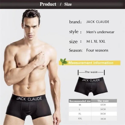 5Pcs/ Men's Underwear Boxer Brand Panties Breathable Modal Milk Silk Sexy Soft Casual Solid Color Underwear Boxer Men's Panties