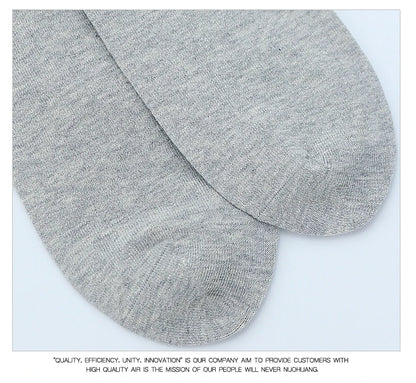 5 Pairs Low Cut Men Socks Solid Color Black White Breathable Cotton Socks Male Sport Short Socks Business Women Men