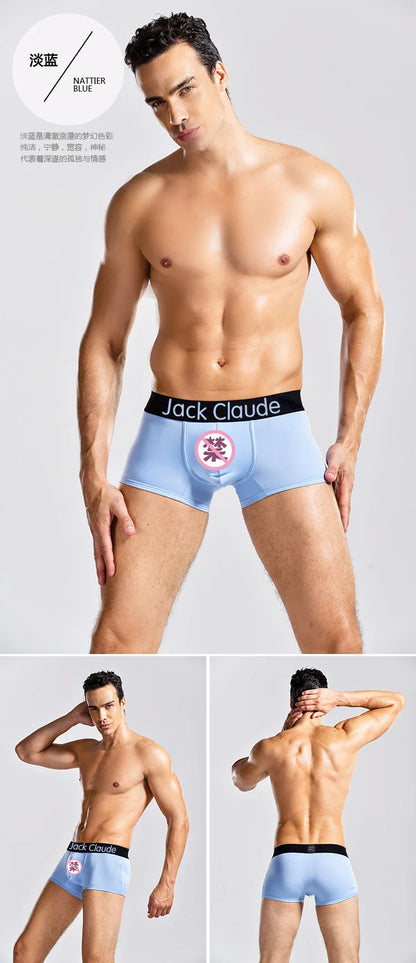 5Pcs/ Men's Underwear Boxer Brand Panties Breathable Modal Milk Silk Sexy Soft Casual Solid Color Underwear Boxer Men's Panties