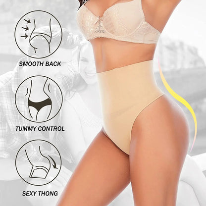 Sexy Women Thong Shaper High Waist Tummy Control Panties Slimming Underwear Waist Trainer Shaping Briefs Butt Lifter Body Shaper