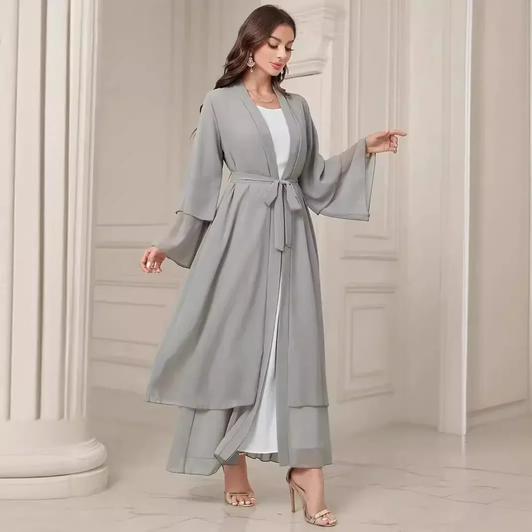 Muslim Long Abaya Dress Turkey Islamic Women Robe Hijab Headscarf Sashes Morocco Kaftan Dubai Arabic Jalabiya Modest Vestidos