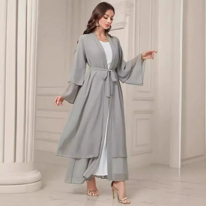 Muslim Long Abaya Dress Turkey Islamic Women Robe Hijab Headscarf Sashes Morocco Kaftan Dubai Arabic Jalabiya Modest Vestidos