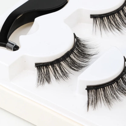 Magnetic Eyelashes Set 3/4/5/10 Pairs Natural Magnet False Eyelashes Makeup Kit Reusable Soft Mink Lashes Eyelash Extension Tool