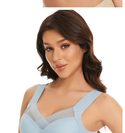 Women Lace Sport Bras Plus Size Seamless Bra Bralette Backless Lady Brassiere Vest Female Gathers Shock-Proof Wireless Top L-3XL