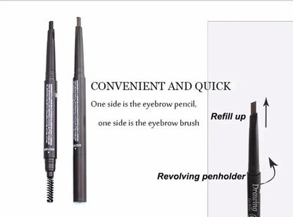 5 Color Double Ended Eyebrow Pencil Waterproof Make Up Long Lasting No Blooming Rotatable Triangle Eye Brow Tattoo Pen Makeup