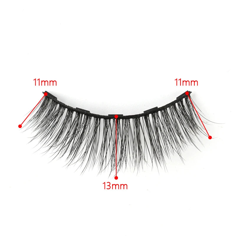 Magnetic Eyelashes Set 3/4/5/10 Pairs Natural Magnet False Eyelashes Makeup Kit Reusable Soft Mink Lashes Eyelash Extension Tool