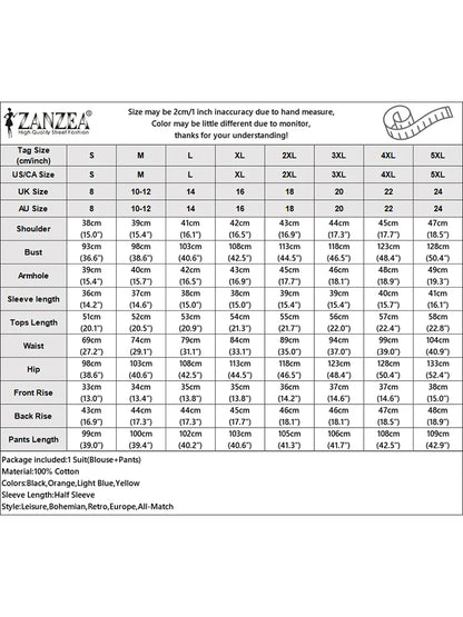 ZANZEA Elegant Summer Matching Sets Women Fashion Puff Sleeve Pant Sets 2PCS Solid OL Work Trousers Suits Tracksuit 2023