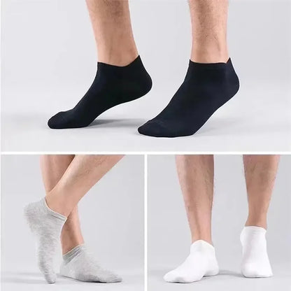30Pairs/Lot Men's Business Polyester Cotton Socks Black Gray Casual Ankle Socks Antibacterial Soft Fabric Elastic Socks EU38-44