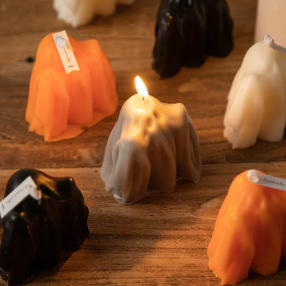 Halloween Ghost Candle Silicone Mold DIY Fragrant Candle Making Wax Mold Gypsum Resin Soap Cake Chocolate Mold Home Decoration