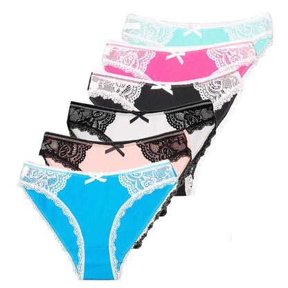 Cotton Briefs Lady 5 PCS/SET Lace Panty Underpants Seamless Panties For Women Lingerie