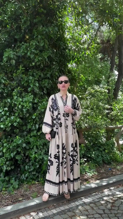 Abaya Muslim Dress Party Women Long Robe Print Jalabiya Eid Ramadan Morocco Dubai Abayas Kaftan Islam Arab Modest Vestidos