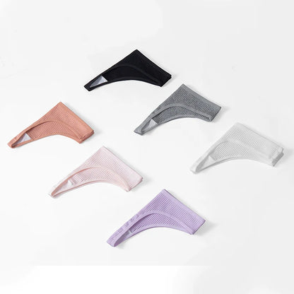 BZEL 3PCS Sexy Women Panties Comfortable G-String Lingerie Striped Low-Rise Thongs Sports Underpants Cotton Breathable Underwear
