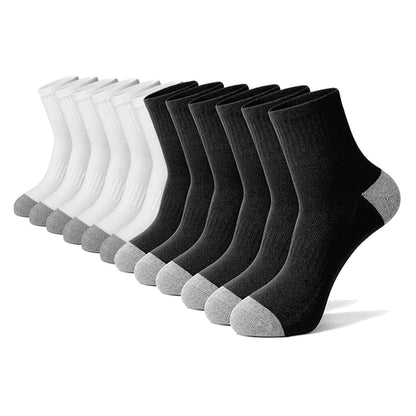 6/12 Pairs Men's Cotton Running Crew Socks Middle Tube High Quality Casual Breathable Sports Socks For Men and Women Soft Sock