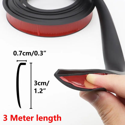 300cm Universal Car Rubber Mud flaps Splash Guard Fender Flare Extension Wheel Eyebrow Trim Protector Door Lip Seal Strip Cover