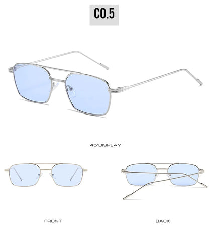 Dropshipping Fashion Square Sunglasses Men Women Metal Sun Glasses Retro Sun Glasses Vintage High Quality Gafas Oculos De Sol