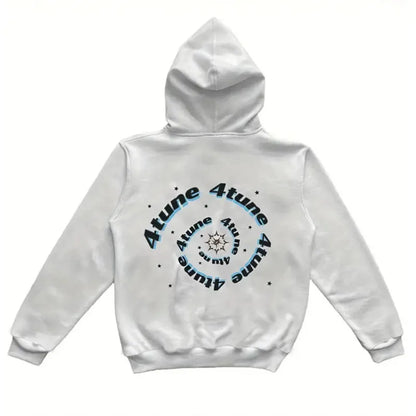 2023 Autumn and Winter Harajuku Hooded Coat Y2k Street Girl Boy Thicken Jacket Top Funny Star Pattern Pullover Hoodie