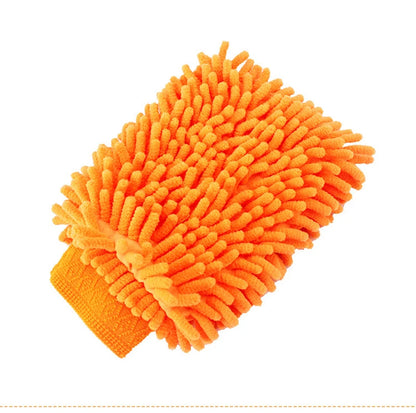 1PC Double-sided Microfiber Washable Car Washing Gloves Car Care Cleaning Gloves Cleaning Cloth Towel Mitt Car Accessories