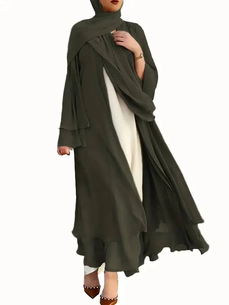 Muslim Long Abaya Dress Turkey Islamic Women Robe Hijab Headscarf Sashes Morocco Kaftan Dubai Arabic Jalabiya Modest Vestidos