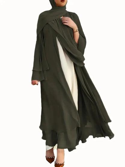 Muslim Long Abaya Dress Turkey Islamic Women Robe Hijab Headscarf Sashes Morocco Kaftan Dubai Arabic Jalabiya Modest Vestidos