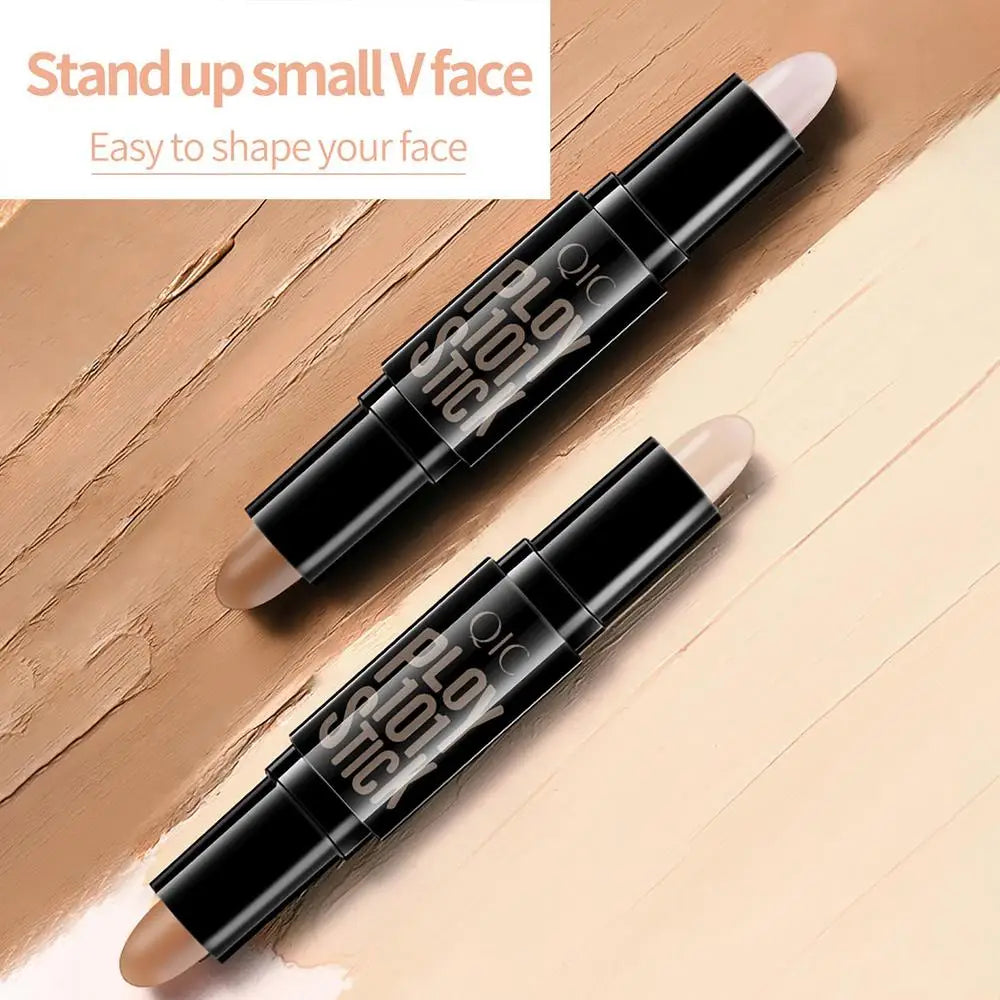 Double Head Highlighter Sticks Waterproof Matte Highlighter Foundation Sculptor Highlighter Makeup Stick Shadow Concealer Pencil