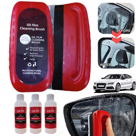 Car Windshield Cleaner Removes Dirt Oil Film Remover Car Glass Sponge Cleaning Brush Powerful Windshield Oil Film Stain Removal