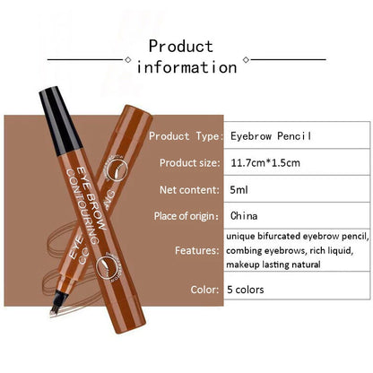 Eyebrows Pen Eyebrow Tattoo Waterproof Liquid Black Eye Brow Makeup Pencil Microblading