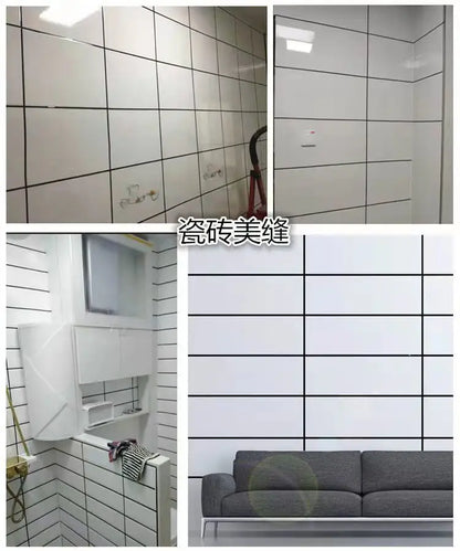 50m/Roll Self-adhesive Tile Tape Brushed Gold Silver Floor Edging Waterproof Seam Wall Stickers Wall Gap Ceiling Home Decoration