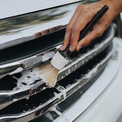 5Pcs Car Detailing Brushes Not Scratching Car Premium Dense Detail Brush for Washing Emblems Wheels Interior Auto Accessories