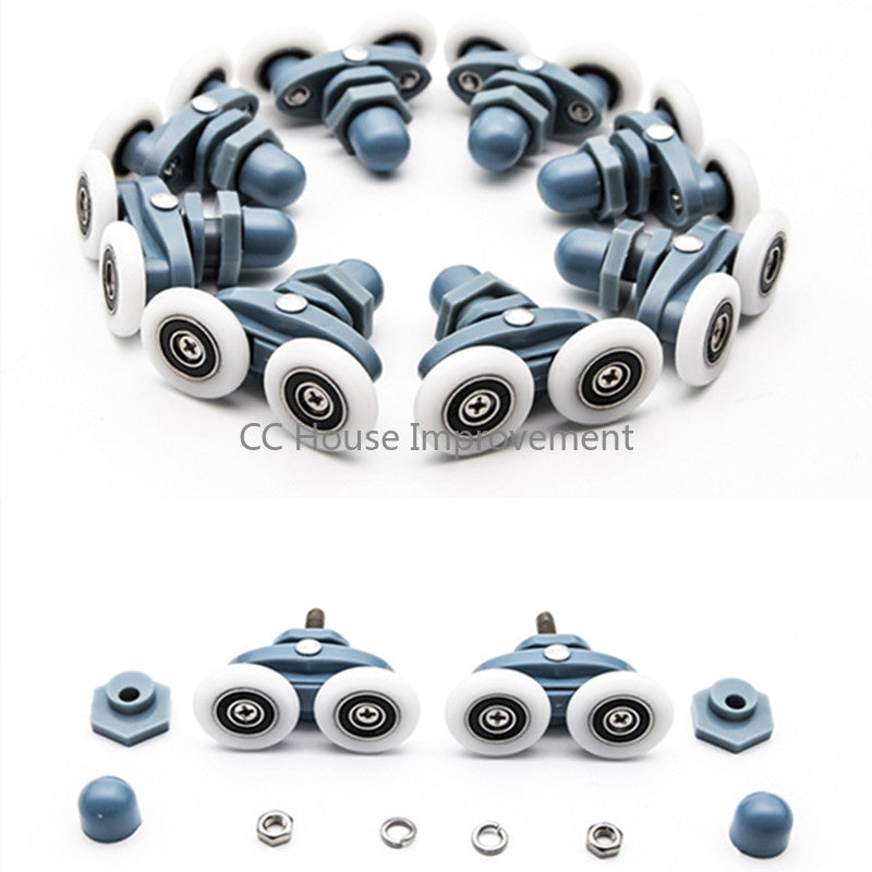 Twin Shower Door Rollers/Runners Wheels Shower Room Pulley
