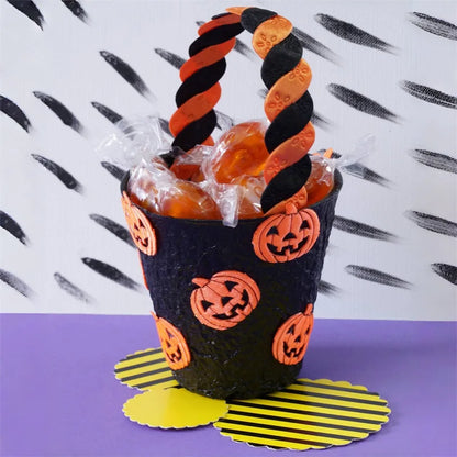 10M Halloween Embossed Ribbon Ghost Pumpkin Bat Spider Polyester Ribbon For Halloween Party Decor DIY Crafts Gift Wrap Material