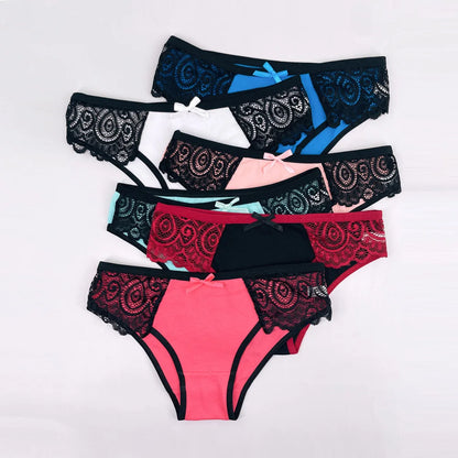 Cotton Briefs Lady 5 PCS/SET Lace Panty Underpants Seamless Panties For Women Lingerie