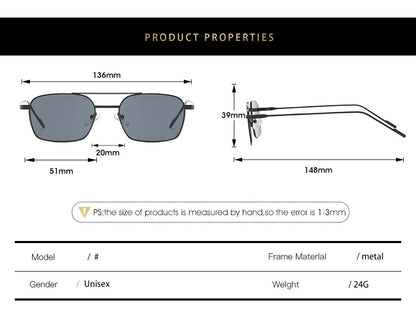 Dropshipping Fashion Square Sunglasses Men Women Metal Sun Glasses Retro Sun Glasses Vintage High Quality Gafas Oculos De Sol