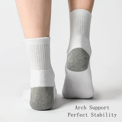 6/12 Pairs Men's Cotton Running Crew Socks Middle Tube High Quality Casual Breathable Sports Socks For Men and Women Soft Sock