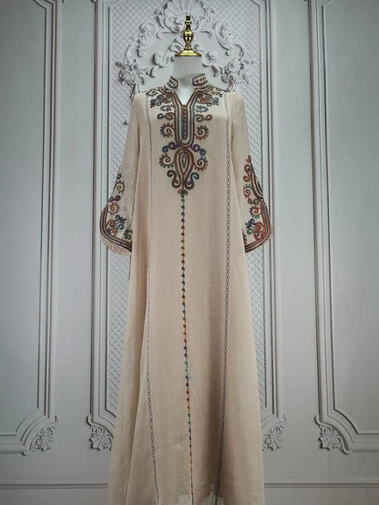 Muslim Abaya for Women Party Dresses Embroidery Long Robe Eid Ramadan Dubai Abayas Kaftan Arab Jalabiya Modest Vestidos Morocco