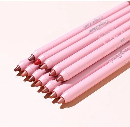 12 Colour Matte Lip Liner Pencil Carving Labial Makeup Lasting Brown Lip Liners Waterproof Lipstick Pen Lip Contouring Cosmetics