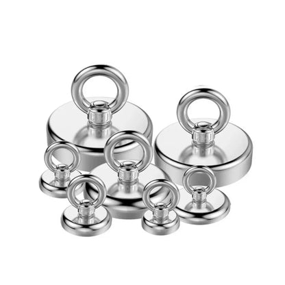 Super Strong Neodymium Magnets N52 Iman Ima Magnetic Fishing Magneat with Countersunk Hole Eyebolt for Salvage Magnetic Fishing