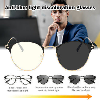 Photochromic Blue Light Blocking Glasses 2 In 1 Anti-ultraviolet Eyeglasses Anti Light Sunglasses For Men And Women