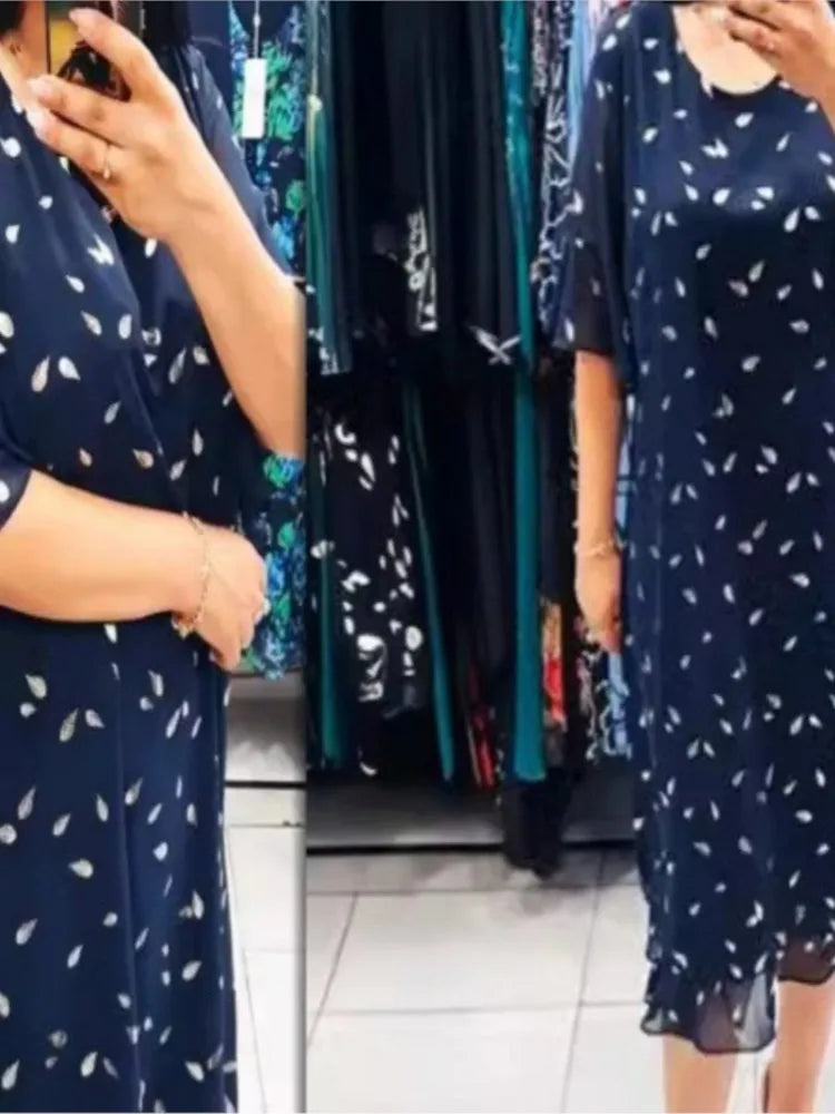 Short sleeve casual Midi Dress for Summer