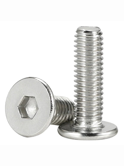 M6 M8 M10 M12 CM Hex Hexagon Socket Ultra Thin Super Low Flat Wafer Head Allen Cap Screw Bolt 304 stainless steel Length 6~120mm